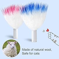 Vista 7 de ORSDA 6 piezas de accesorios intercambiables para juguetes de plumas de gato, plumas reemplazables y accesorios de juguete esponjosos