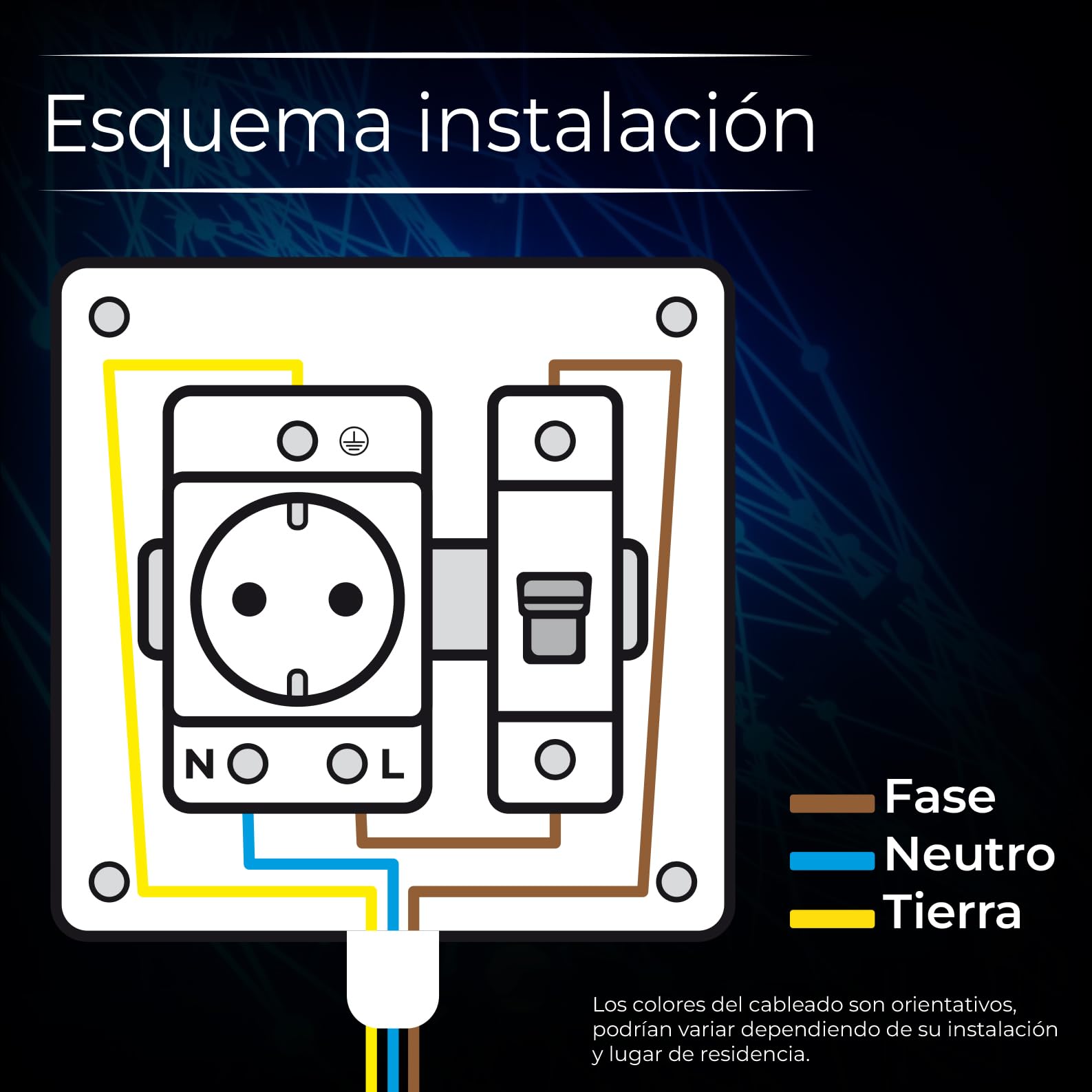 LED ATOMANT 4x Enchufe en Caja Estanca IP67 para Exterior con Disyuntor