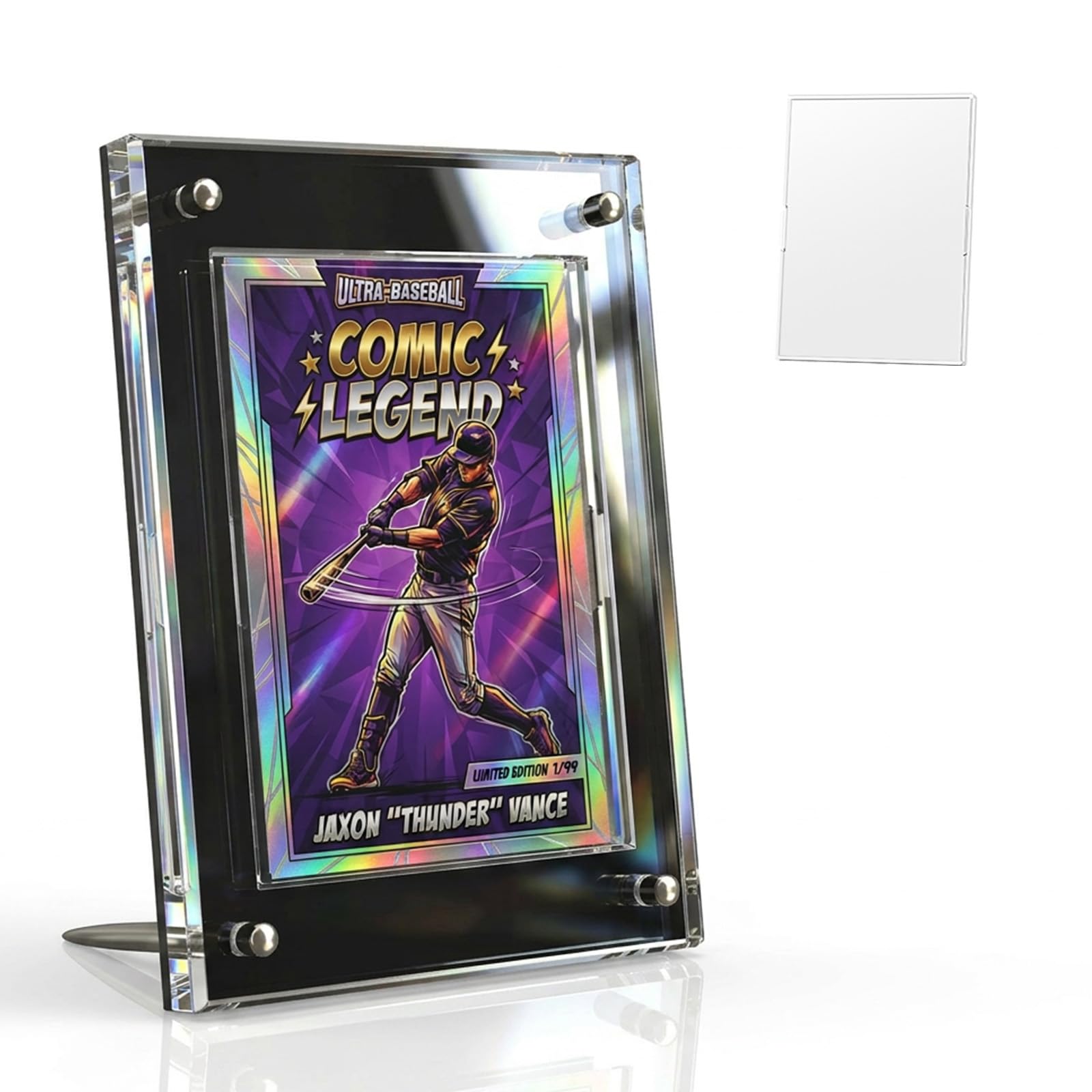 Acrylic Trading Card Display Frame with Inner Holder, for 35PT Card for Baseball