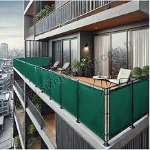 sizenelaz m 110cm x 1m Ye il PVC Su Ge irmez Balkon Demiri Korkuluk  it Branda, PVCBALKONB003102m