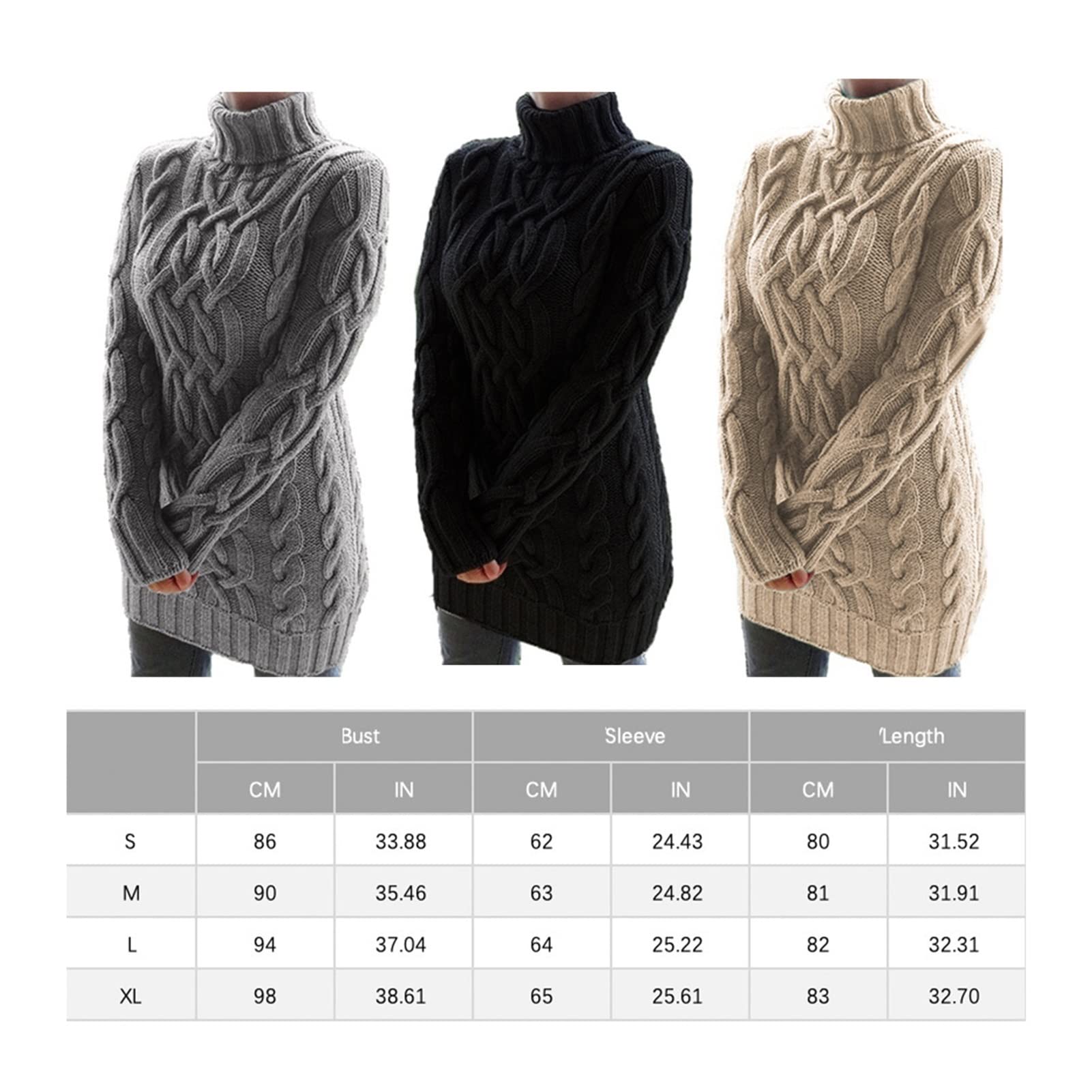 Damski dzianinowy gruby sweter z długim rękawem długi golf sweter dwie klapy vintage gruba linia design
