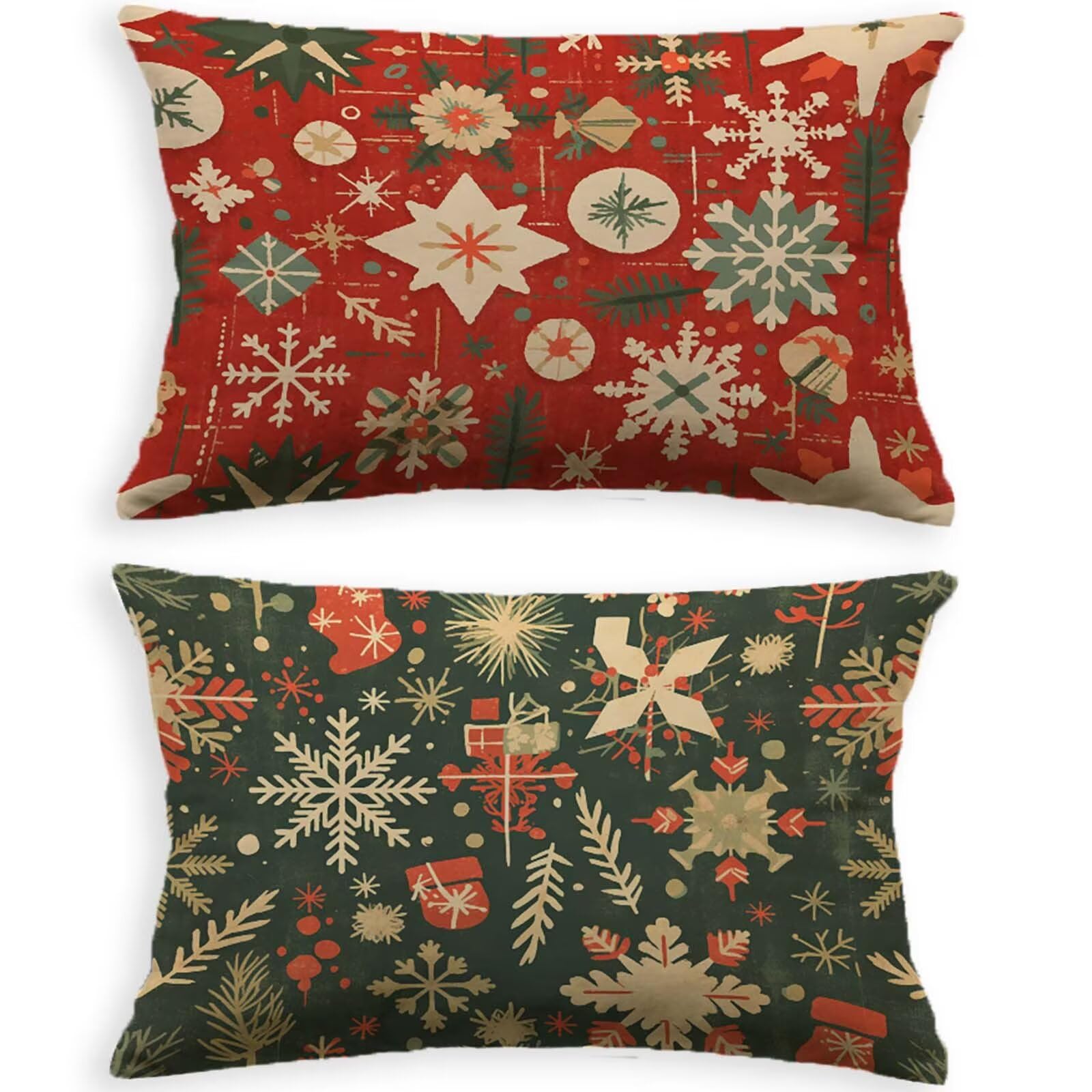 Housse de coussin rouge 50x70 cm en velours pour décoration de canapé O-785B