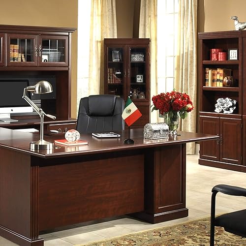 Miniatura 3 de Anley Juego de Bandera de Escritorio Deluxe de México - Bandera de Escritorio Mexicana en Miniatura de 6 x 4 Pulgadas con Poste Sólido de 12" -