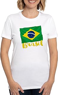 Brazil Brasil Flag Women's Eco Sport T Shirt Women's Eco T-Shirt