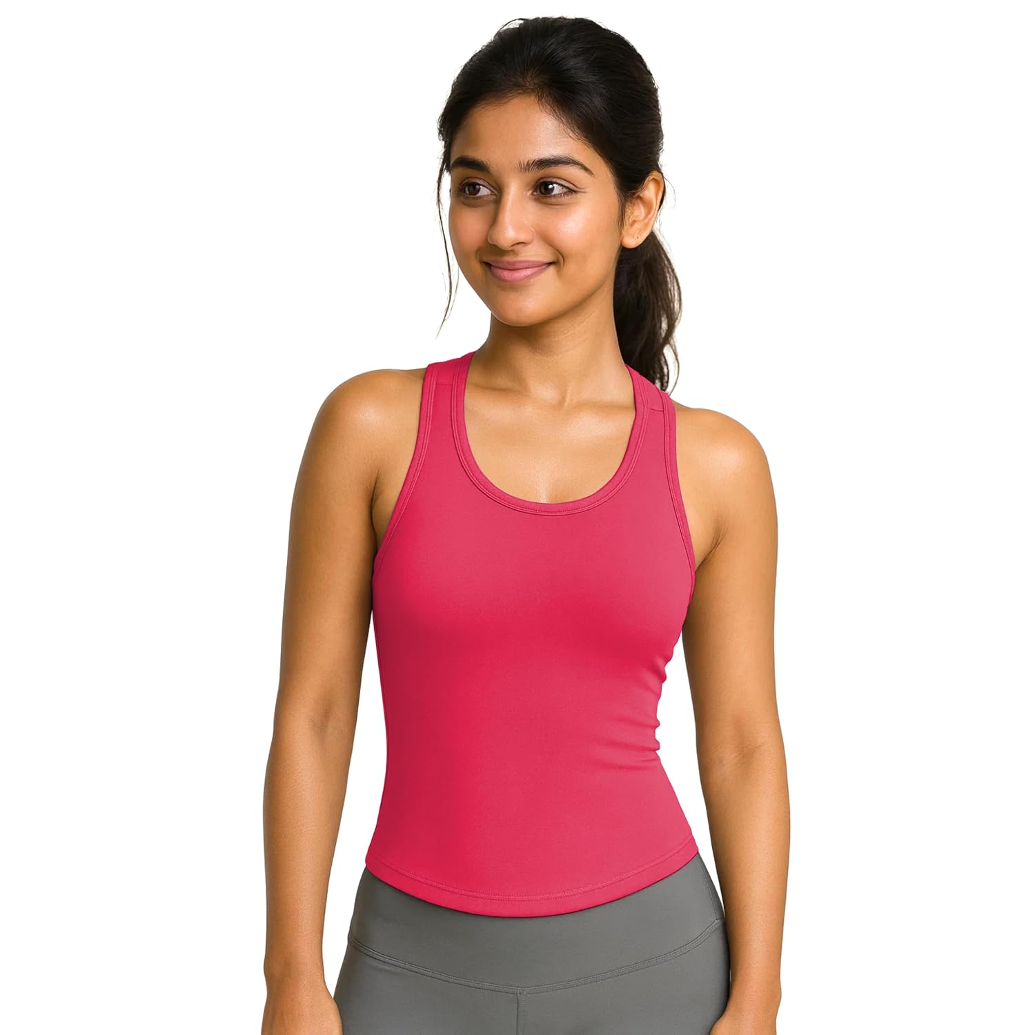 Khwaish Store Women & Girl Soft Stretchable Sleeveless Racerback Camisole | Built in Bra Padded Camisole Sando Tank Top fo... - Review, Price and Buying Guide
