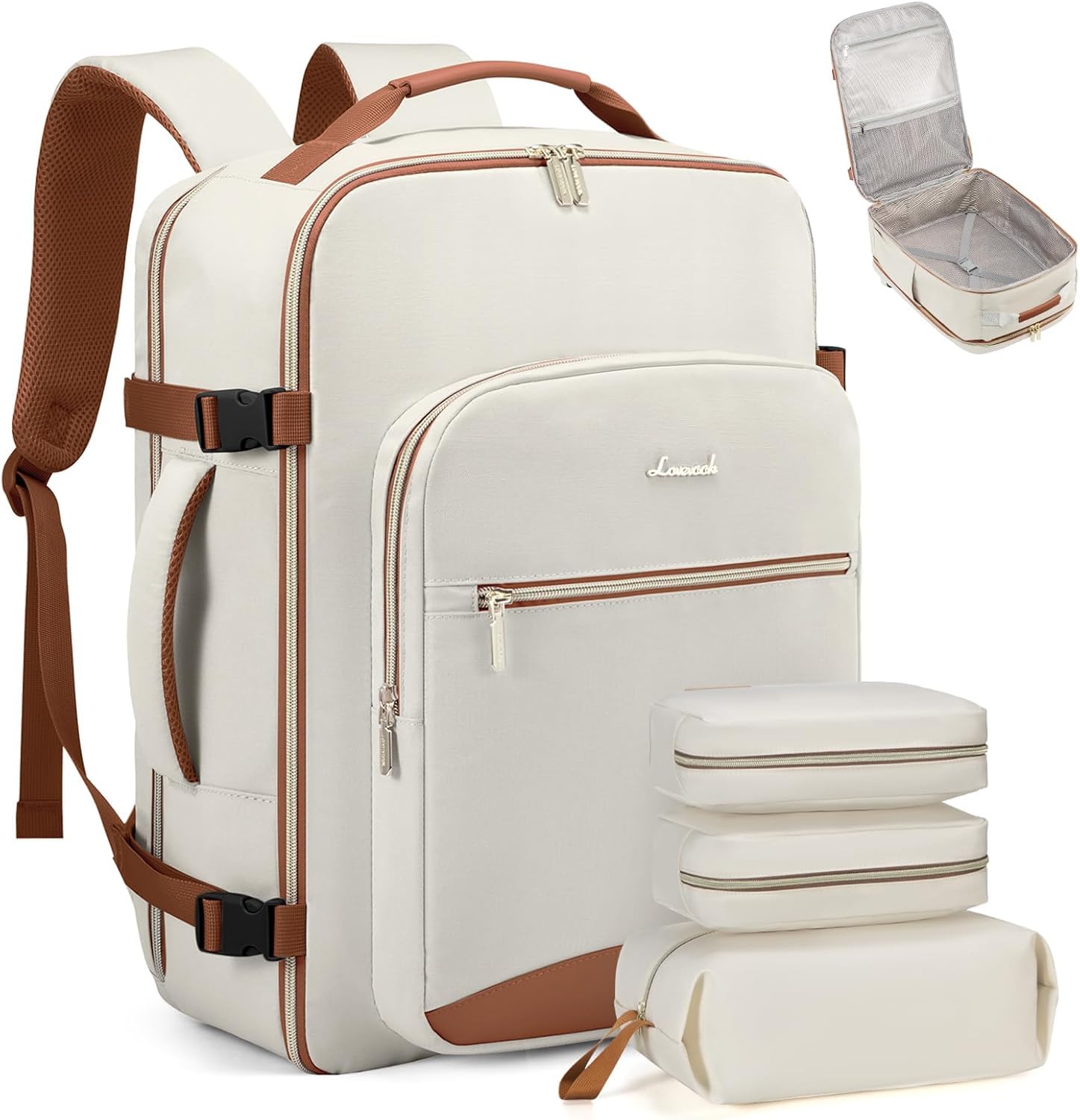 Travel Backpack for Women & Men 40L,Airline Approved Carry On Backpack,TSA-Friendly Expandable Luggage Backpack,Waterproof Travel Bag with 3 Packing Cubes,Large Capacity-image-19