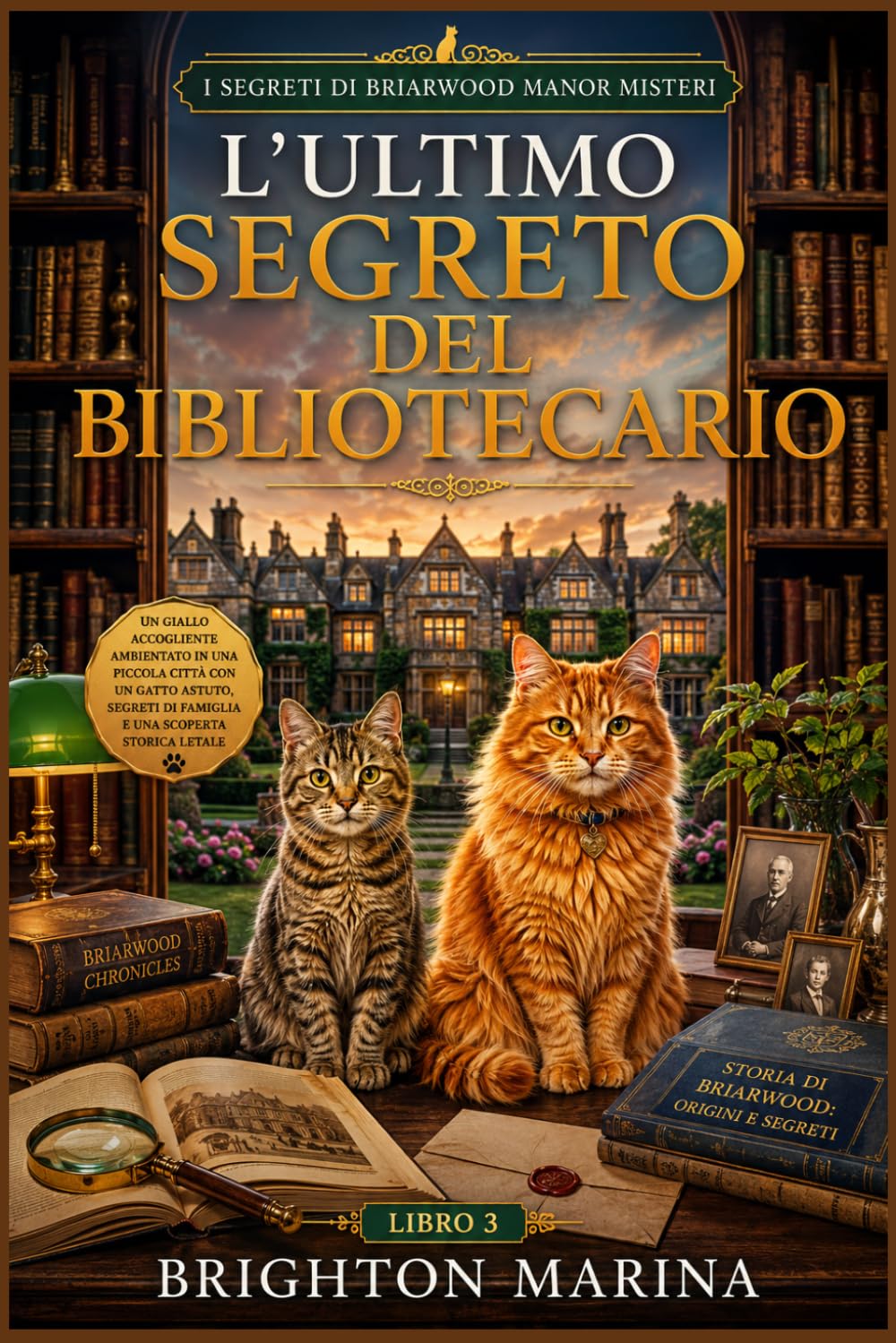 L'ULTIMO SEGRETO DEL BIBLIOTECARIO: Un giallo accogliente ambientato in una piccola città con un gatto astuto, segreti di famiglia e una scoperta ... 3) (I segreti di Briarwood Manor misteri)