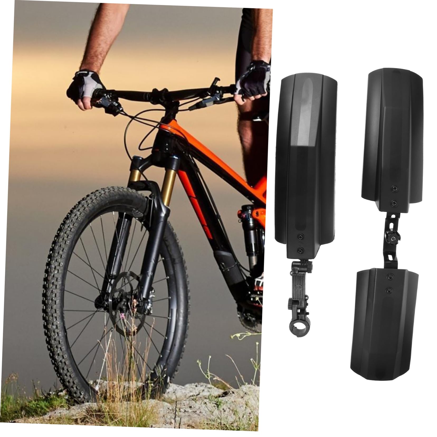 Sosoport Garde-Boue vélo Lunettes de Cyclisme Garde-Boue de Cyclisme Pratique chaîne de vélo béquille saleté Garde-Boue pour vélo Garde Boue vélo Garde Boue VTT Plastique Black