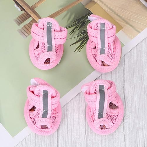Miniatura 7 de Botas transpirables para perros, sandalias de malla para mascotas, zapatillas antideslizantes para perros pequeños, medianos y grandes, zapatos para