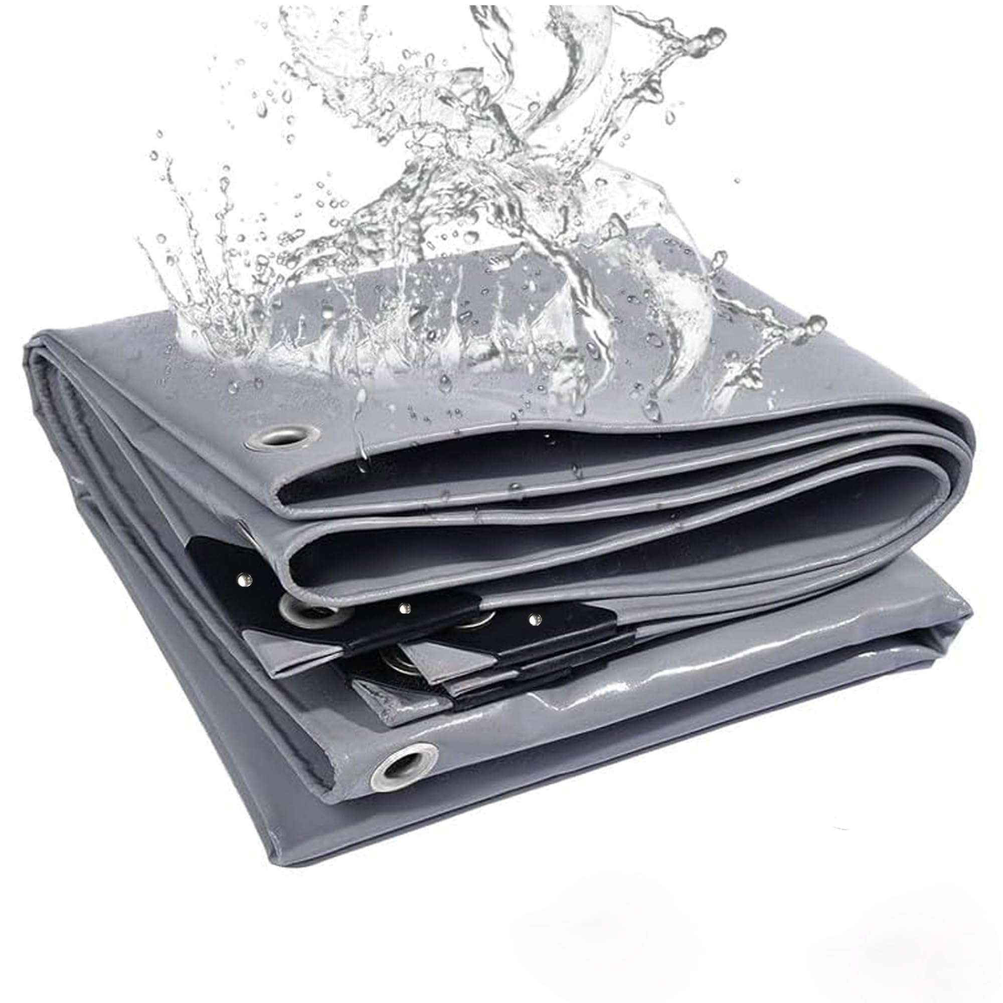 JXLQFA Tarpaulin Waterproof Heavy Duty, 0.5x26.5 m Cover Tarp Dustproof Rainproof Tarpaulin, Anti-Aging Insulation Flower Plant Sheet Covers for Camping Fishing Gardening JXL11, Grey