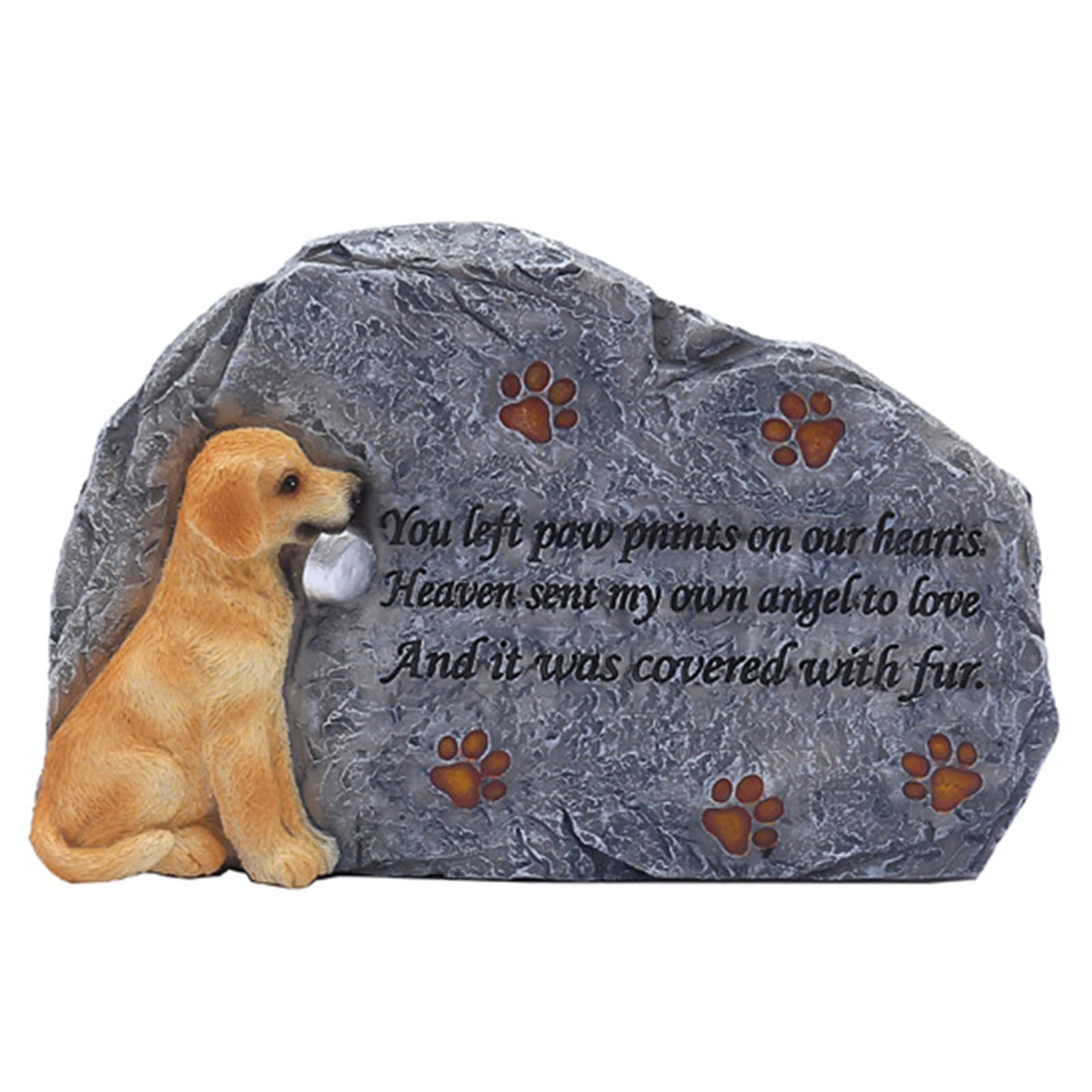 Beimus Resin Pet Memorial Grave Stone Dog Memorial Marker Plaques Cherish The Love And Connection With Your Pet