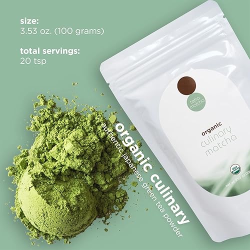 Miniatura 10 de Terra Matcha - Té verde en polvo orgánico  Auténtico grado ceremonial japonés sin azúcar y sin azúcar certificado USDA para té caliente de estilo
