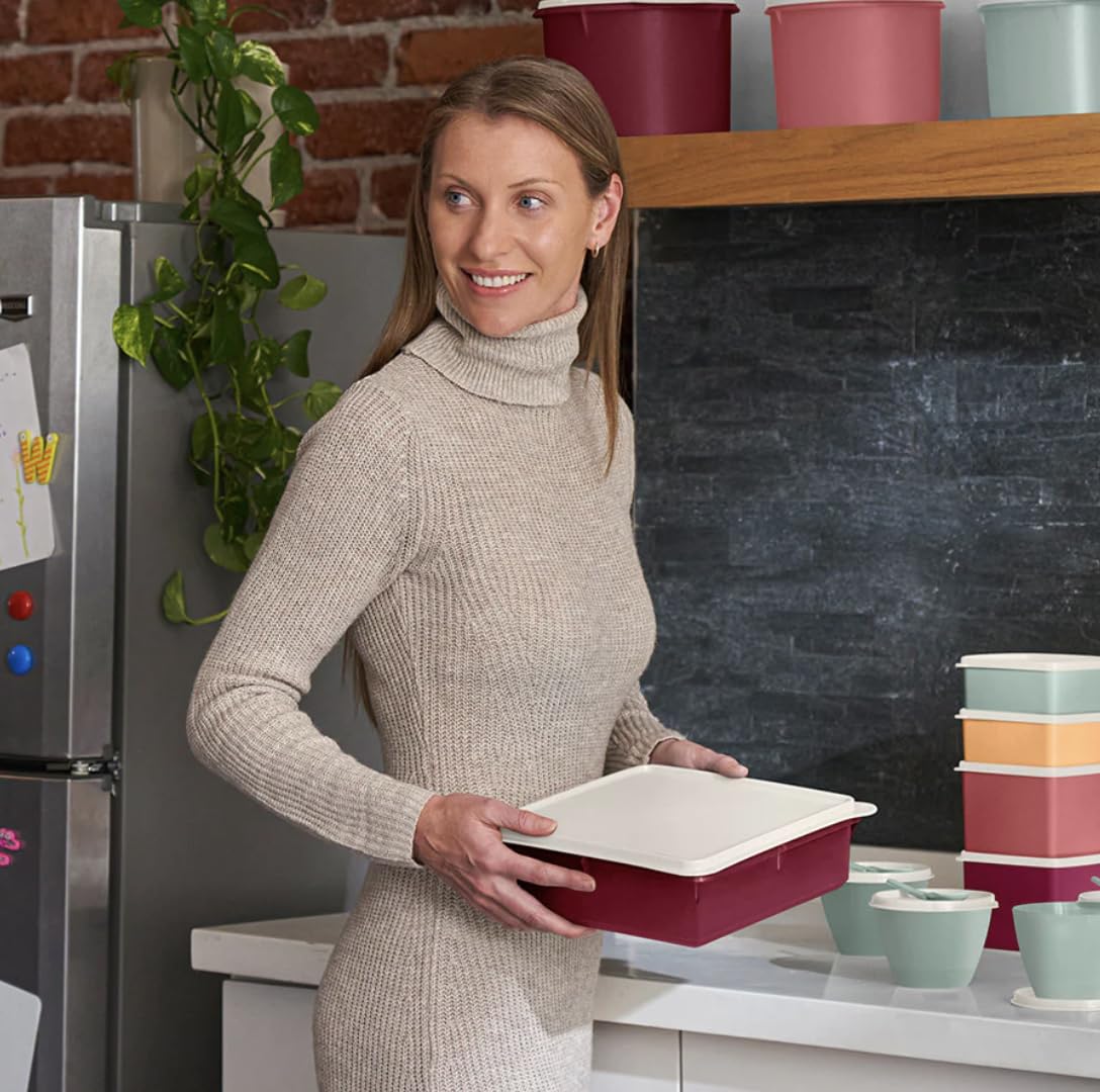 Amazon.com: Tupperware Snack Stor Square Container Clar : Home