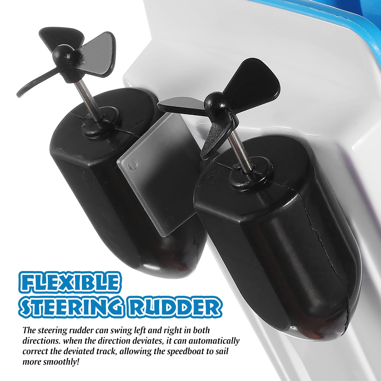 Bateau Télécommandé Électrique - 25cm - Pour Piscine Et Plage - Jouet Enfant Et Adulte - Bleu