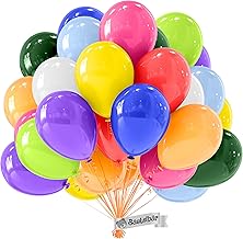 Metallic Birthday Balloons • 50 Pieces • Made in Europe • High Quality Organic Coloured • 100% Natural Latex • Diameter 34 cm • Neutral Climate • Helium Decorations