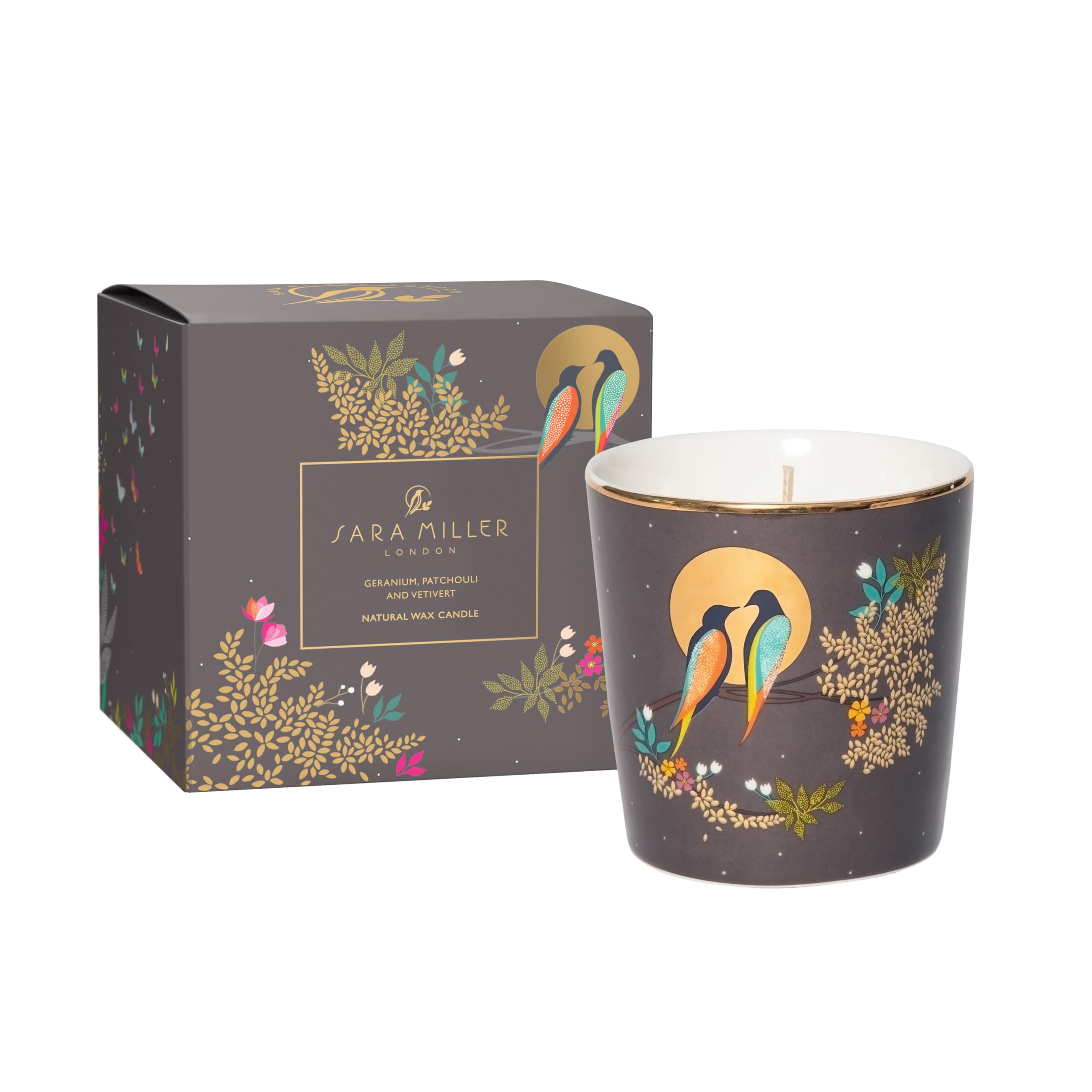 Sara Miller Chelsea Collection - Geranium, paczula i wetiwert naturalna świeca woskowa