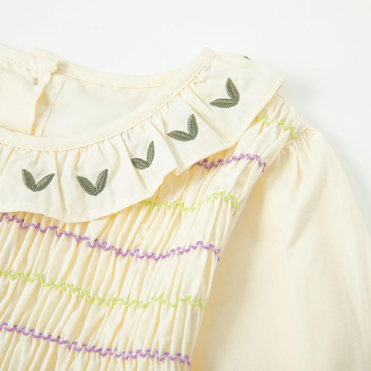 Curipeer Baby Girls Long Sleeve Flora Toddler Girls Cotton Casual Outfit Dress 12M-8Y - Image 3