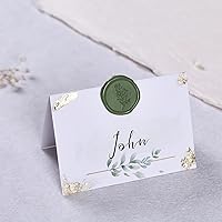 Vista 6 de UNIQOOO Calcomanías de Sello de Cera - Calcomanías de Sello de Sobre de Invitación de Boda de Romero, 100 Piezas de Calcomanías Autoadhesivas Verde