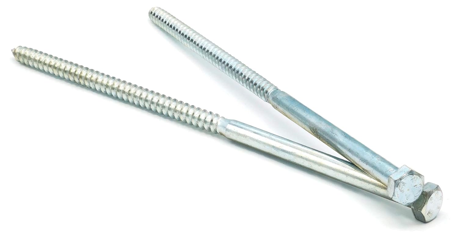 Hex Lag Screws Zinc Plated Steel - 3/4" x 3" Qty 25