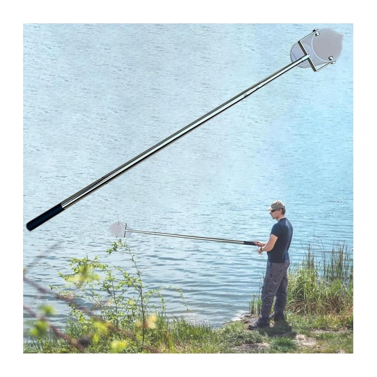 Ebzfaso 1000Ml Water Sampling Pole, Telescopic Water Sampler Pole With Beaker 0.6-7M 500Ml (,2-4.9Ft/0.6-1.5M)