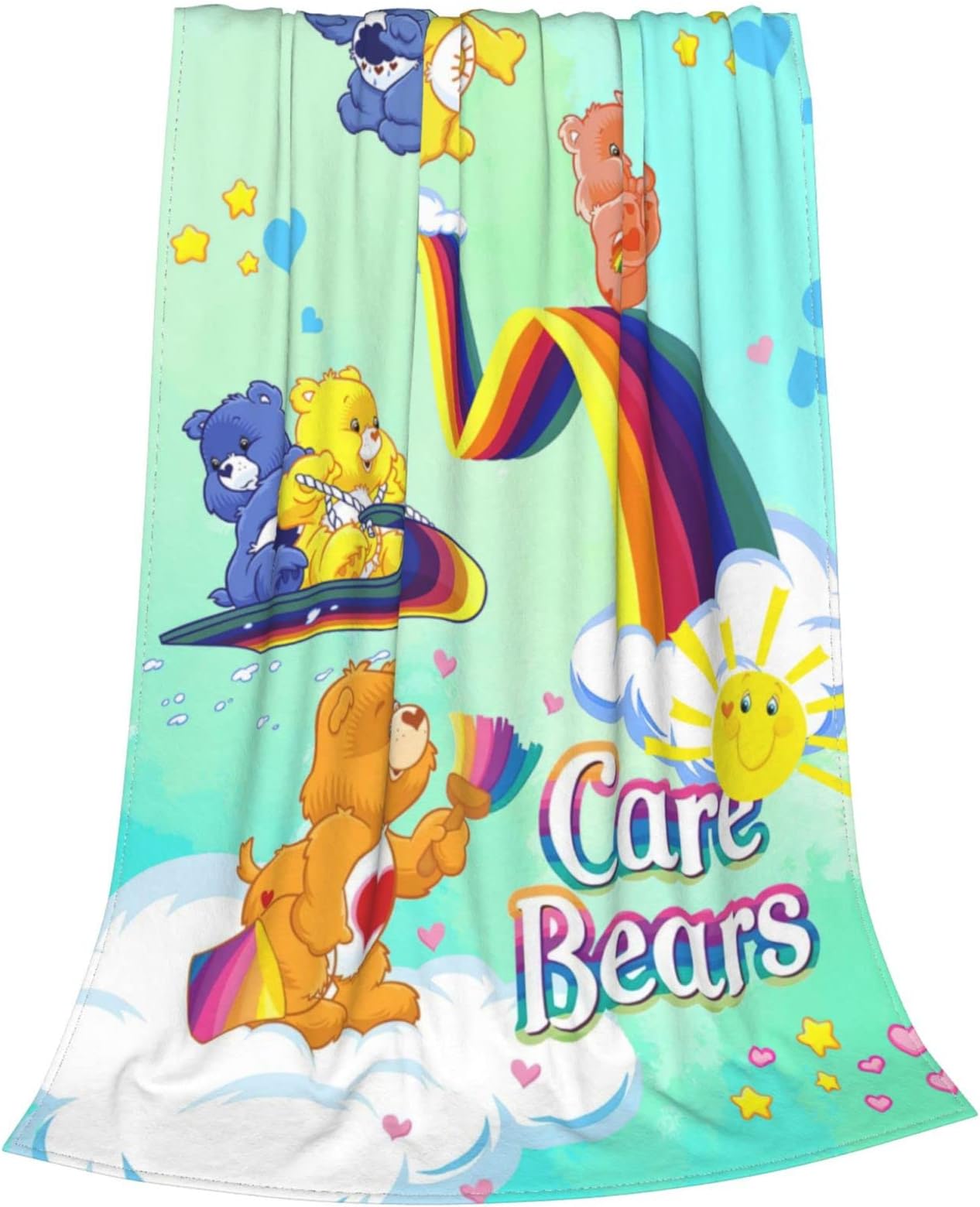Care Bears Blanket, 36"x58" XOXO Care Bears Silky Touch
