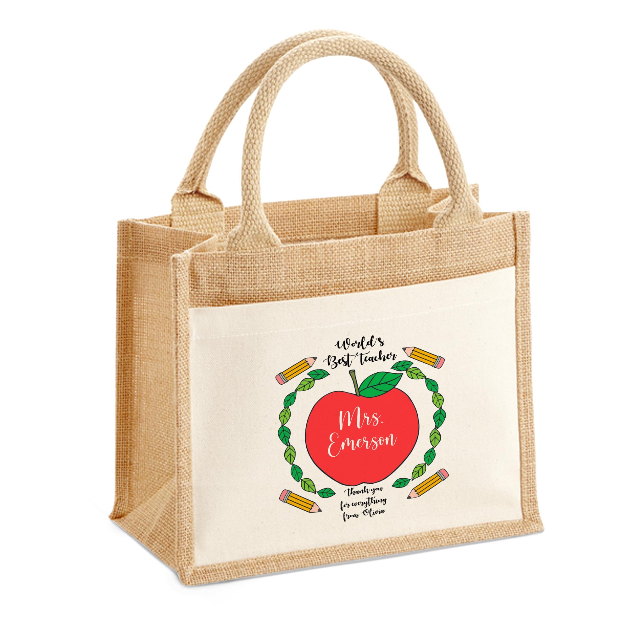 Print Maniacs Thank You Teacher Gifts For Women, Gift For Teacher End Of The Year With Canvas Tote Bag, Stationery Bag, Thank You Teacher Card, Gift Box, Gift For Teacher End Of The Year โ image 1
