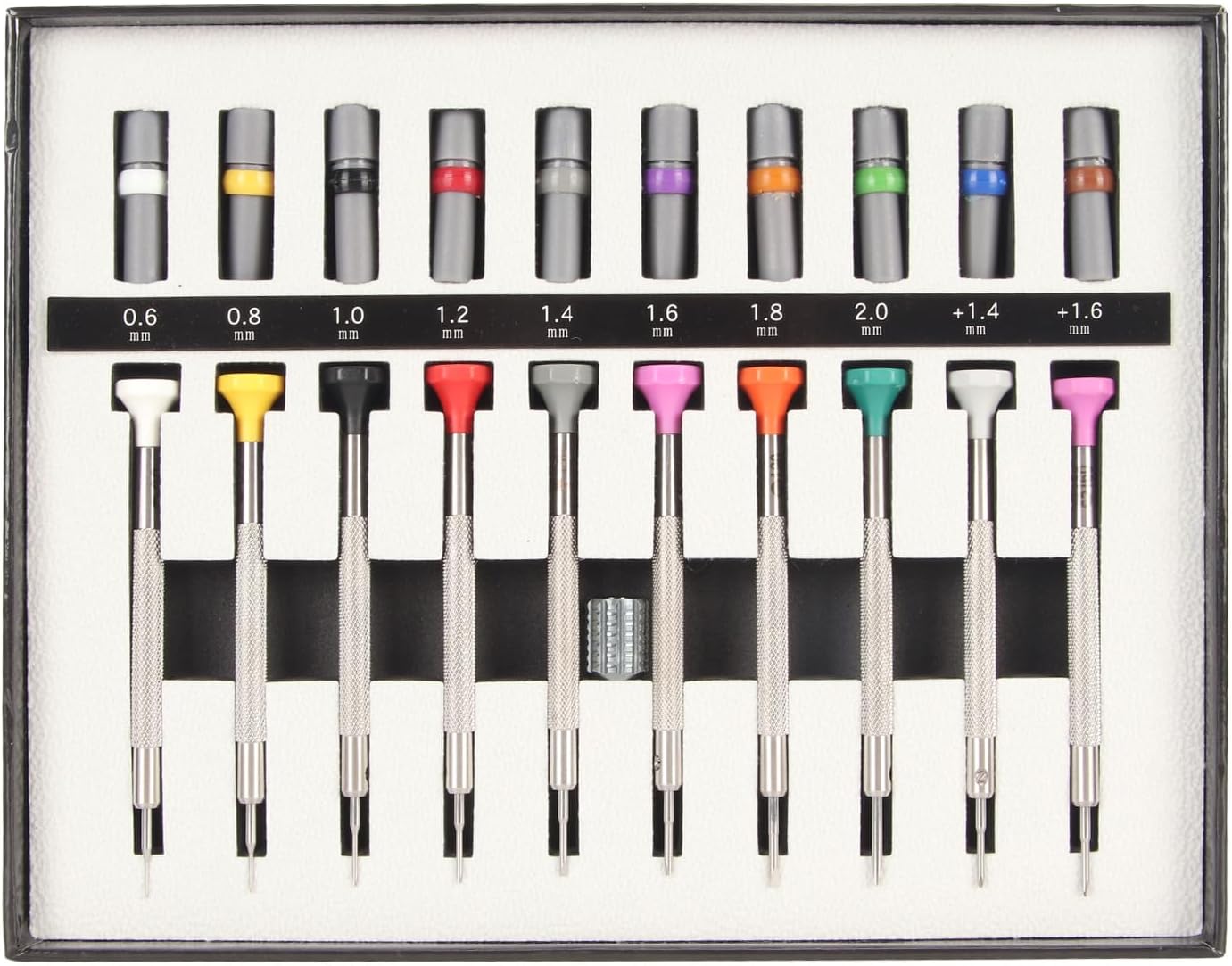 ZJchao Watch Screwdriver Set, 10Pcs Precision Screwdrivers with 8 Slots and 2 Steel Tools, Includes 10 Extra Blades for Watch Repair Jewelry Fixing Eyeglasses Electronics Maintenance