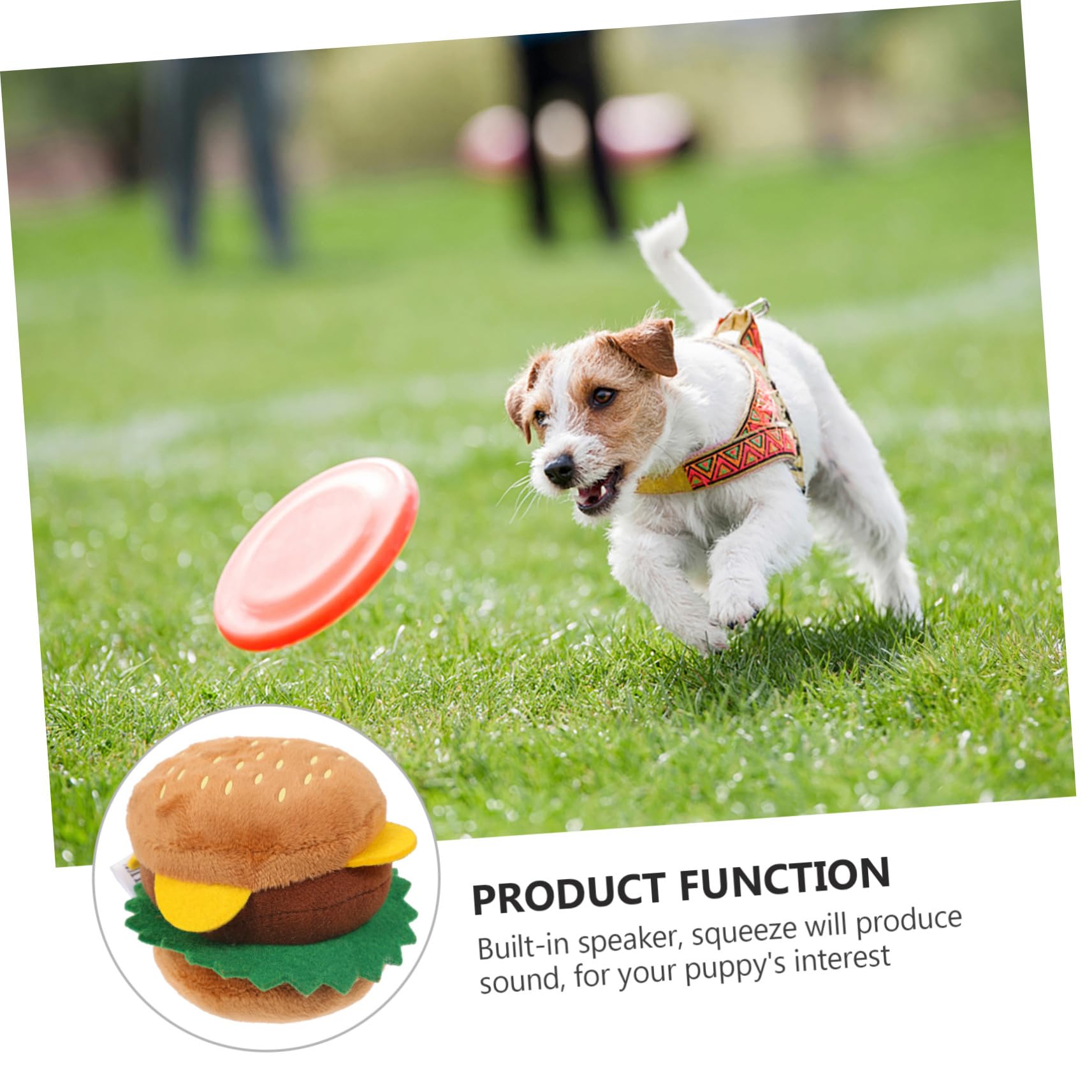 FRCOLOR Couineur Haut-Parleur Intégré et Son Couinement pour Chien en Peluche Imitation Nourriture pour Jouer et Mâcher pour Chiots et Animaux