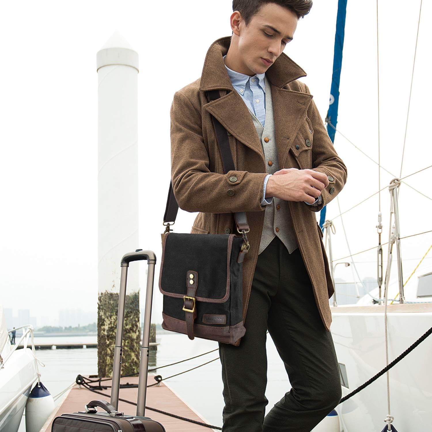 SHANGRI-LA Messenger Bag for Men and Women Canvas Purse Crossbody Shoulder Bag Casual Sling Pack | Casual - Image 2