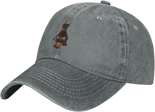 Miniatura 3 de Gorras divertidas para perros, gorra de béisbol Doberman Pinscher para hombres, sombreros de moda para mujer