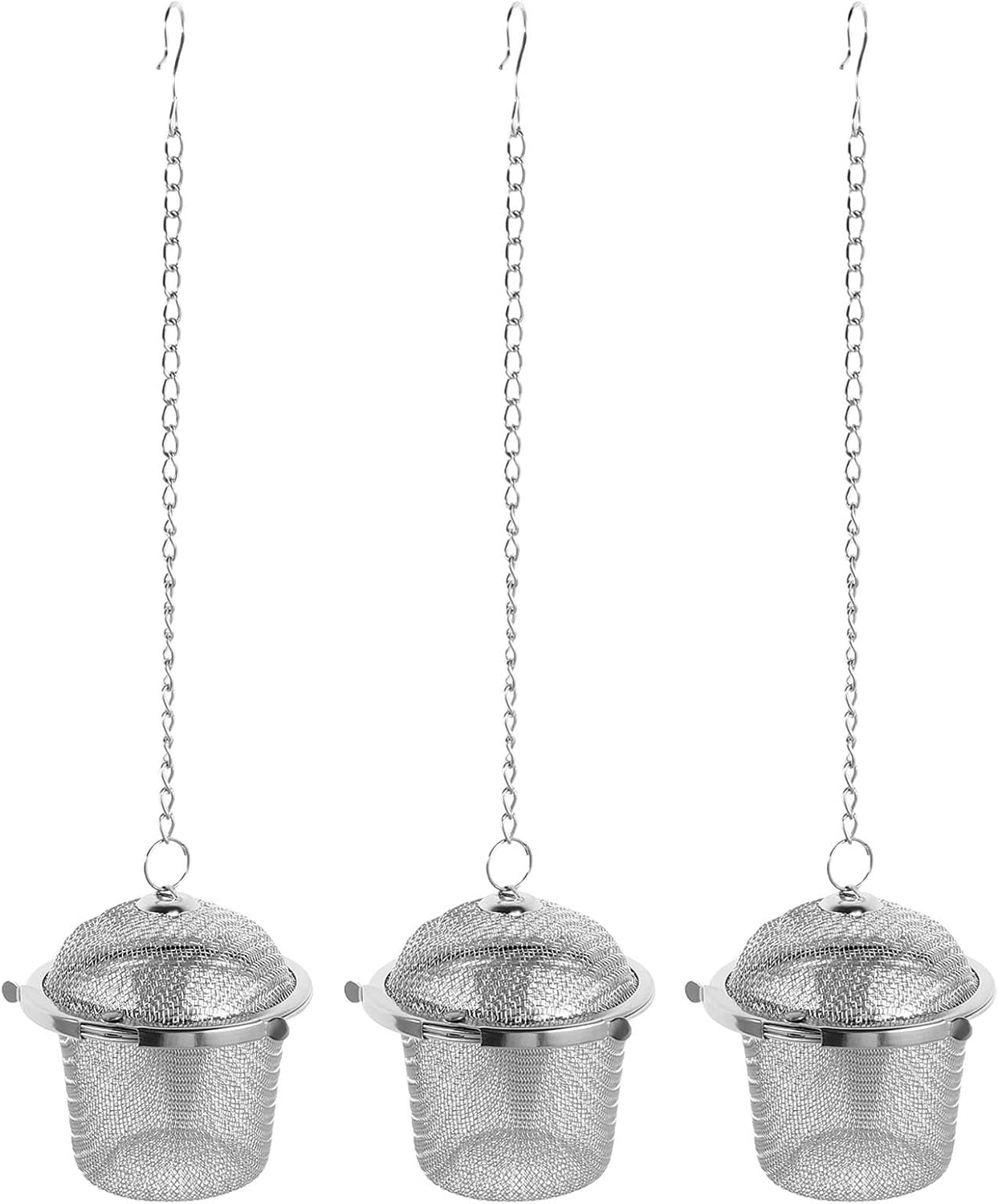 3Pcs Jewelry Cleaning Mesh Basket - Small Stainless Steel Ultrasonic Basket - Tea Ball Infuser - Ultrasonic Cleaner for Watches Rings Steam (Diameter 5)