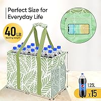 Vista 2 de BALEINE Bolsa de utilidad extra grande con marco de alambre para almacenamiento, 16,5 x 14 x 10 pulg.