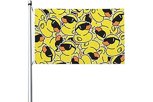 Vibrant Rave Flag: Rubber Ducky in Shades Enlivens Your Outdoor Space