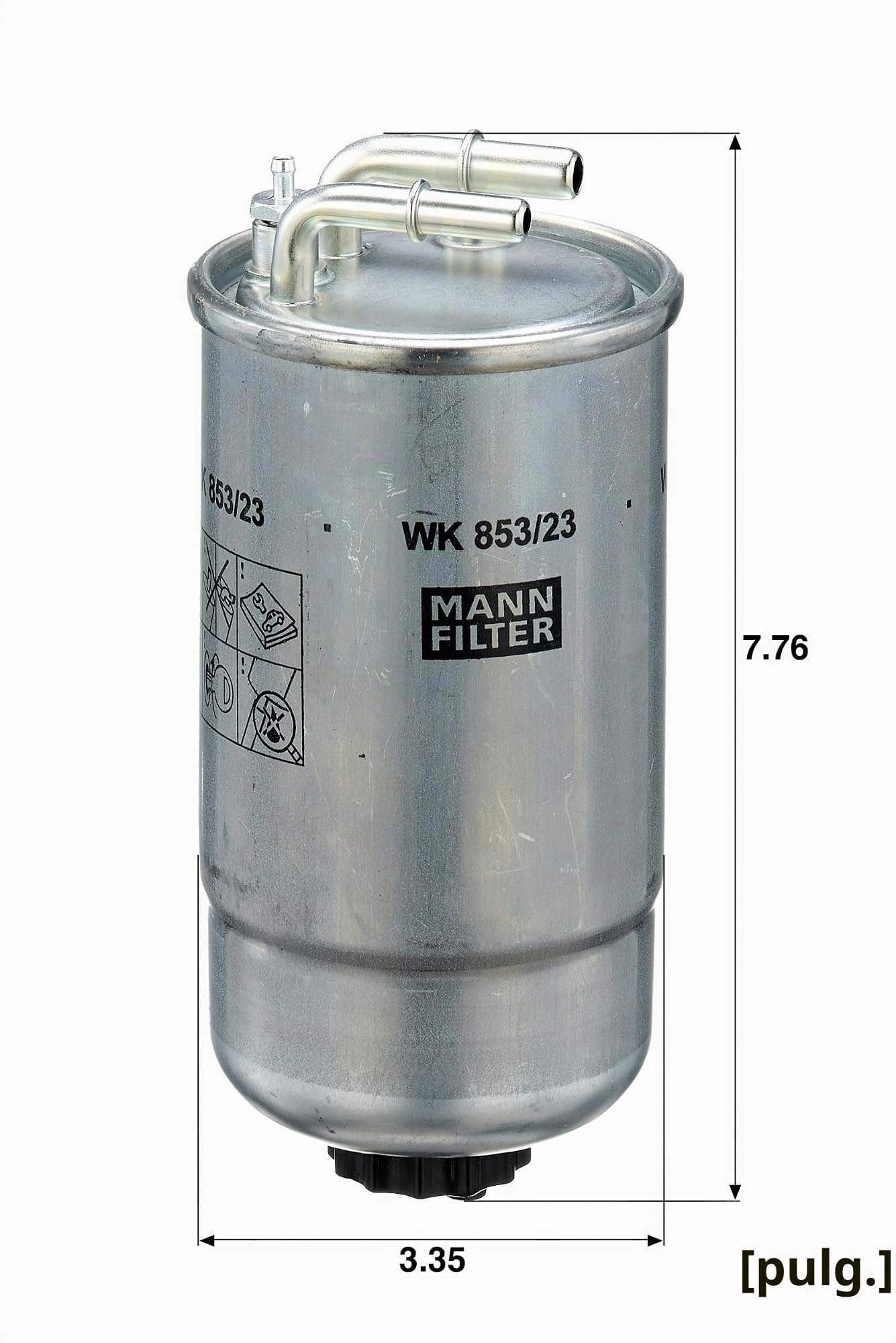 MANN-FILTER, WK 853/23 Filtro de combustible | Para Turismos, Protección sistema combustible, Protección inyectores, Combustible limpio, Calidad original OE