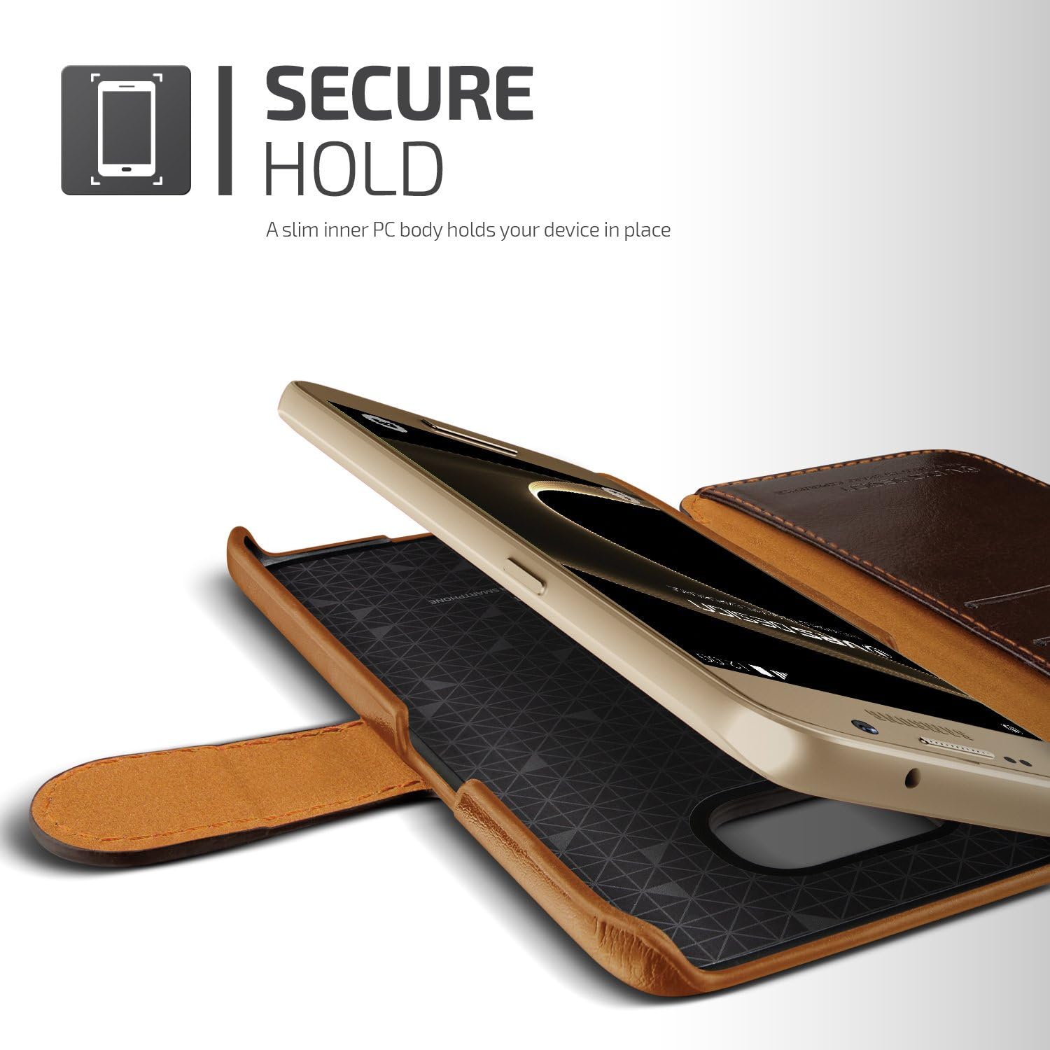 Galaxy S7 Case, VRS Design [Layered Dandy][Coffee Brown] - [Premium Leather Wallet][Slim Fit][Card Slot] For Samsung S7