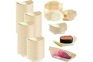 Fancy 600 Pcs Bamboo Appetizer Plates and Serving Trays