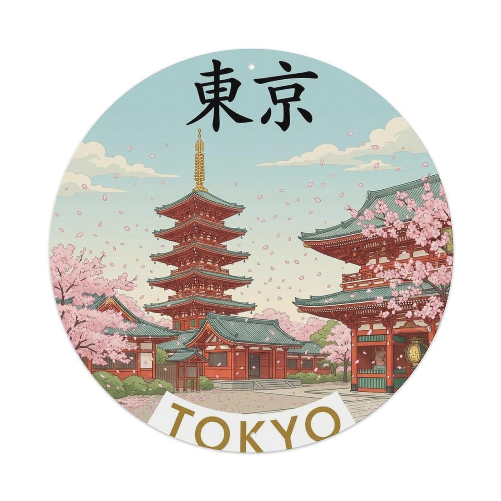 Tokyo Japan Old Town Travel Heritage City Explorer Metal Tin Sign