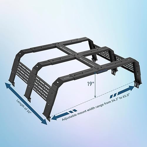 Miniatura 7 de u-Box TacomaGladiator - Estante de carga para camioneta de 18.8 pulgadas de alto, se adapta a Jeep Gladiator JT 20-23 2020-2023 con rieles de cama