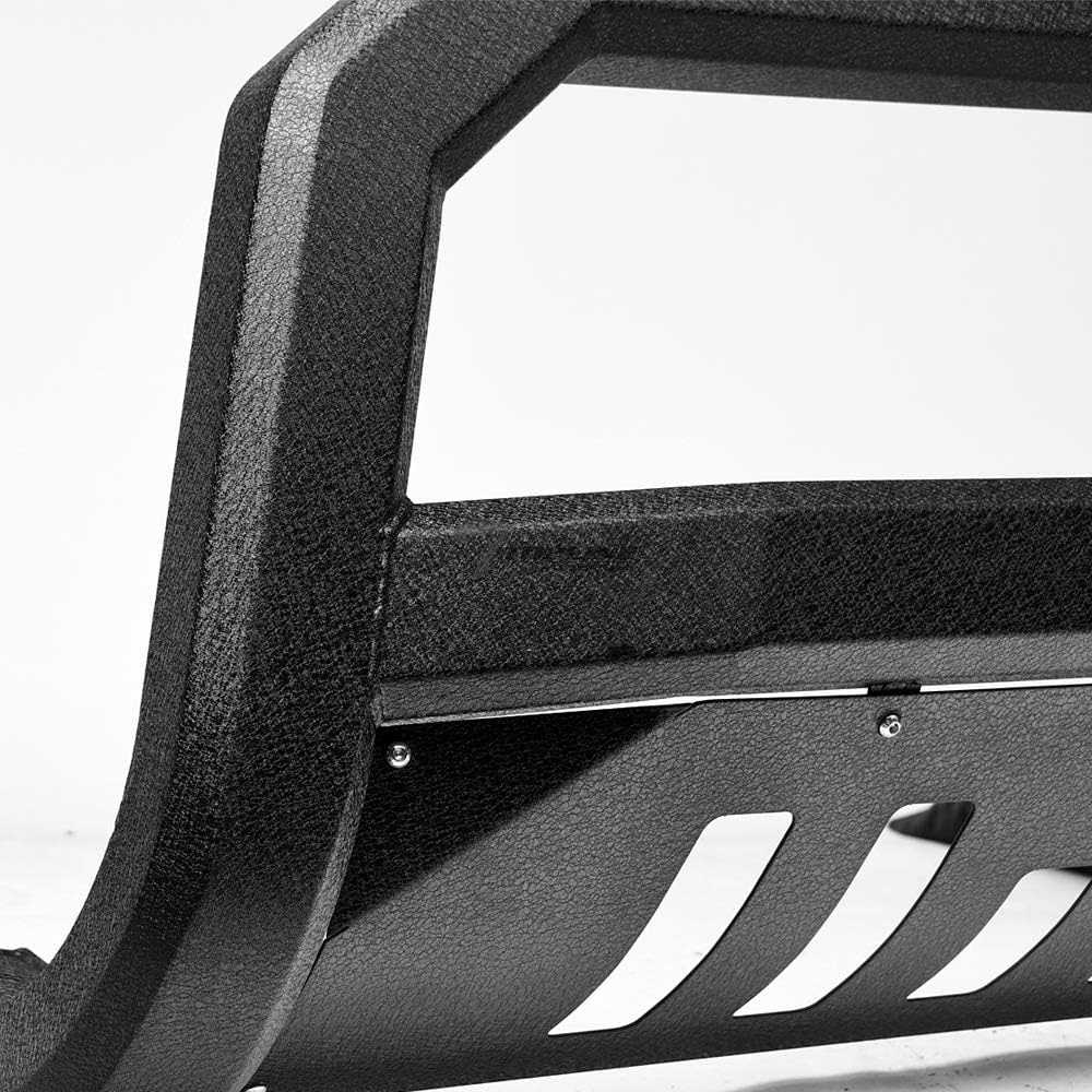 AVT Bull Bar Grille Guard Compatible With 2010-2018 Dodge Ram 2500 3500 Heavy Duty Trucks Textured Black Front Bumper Protector Angular AVT Series Design Offroad Style Heavy Duty Steel Guard