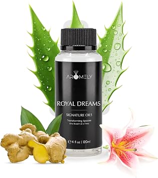 AROMELY Royal Dreams Diffuser Oil Blend | Luxury Home Fragrance Oil for Diffusers | Inspired by Westin Hotels & Resorts | Signature Scent with Notes of White Tea, Aloe Vera & Ginger | 120ml