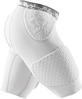 McDavid HEX Padded Compression Shorts - Hip, Tailbone, Thigh Protection for Football, Lacrosse, Hockey, Snowboarding