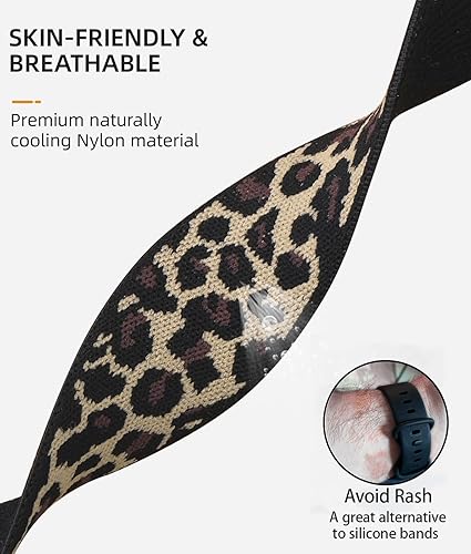 Miniatura 3 de Adorve Correa elástica de nailon compatible con Fitbit SenseSense 2Versa 3Versa 4 bandas para mujeres y hombres, correa deportiva elástica ajustable