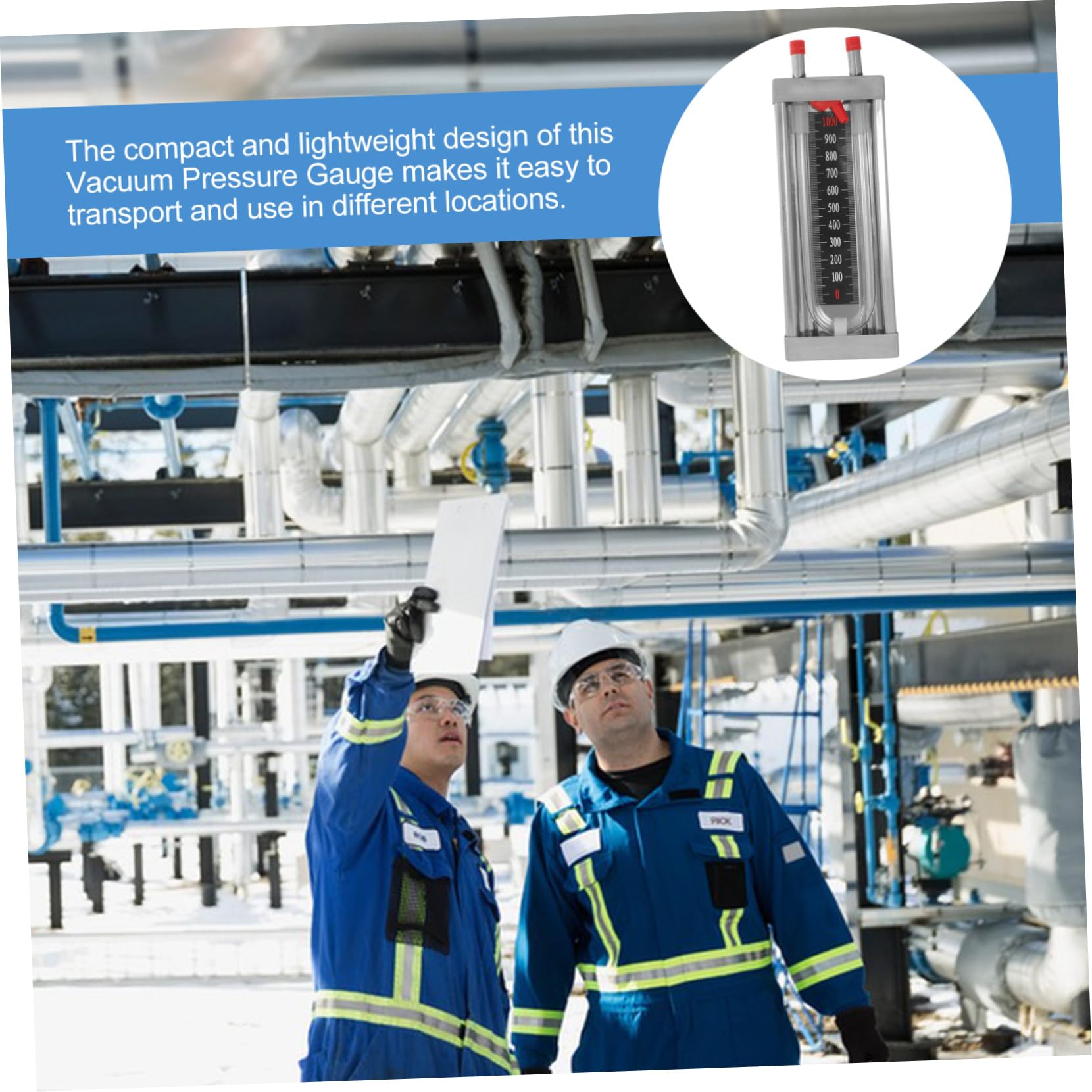 SOLUSTRE 5piezas Manómetro De Presión Diferencial Inoxidable Medición De Presión Positiva y Negativa Tuberías De Gas Medidor De Columna De Agua Herramienta Precisa y Duradera Para Uso