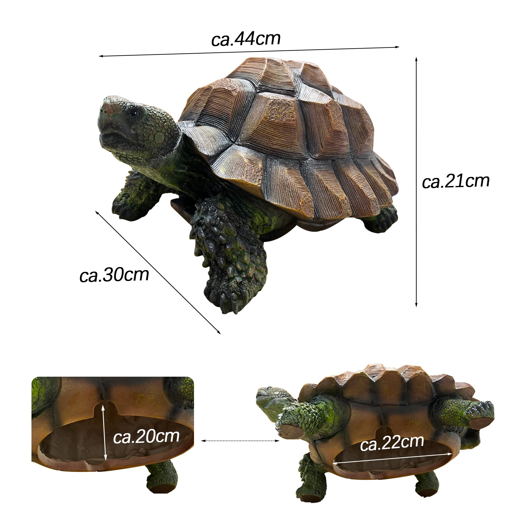 Köhko Dekostein Abdeckstein für Trafo/Steckdose Steckdosenversteck für Gartenelektronik Trafohaus Schildkrötform L44 x B30 x H21 cm