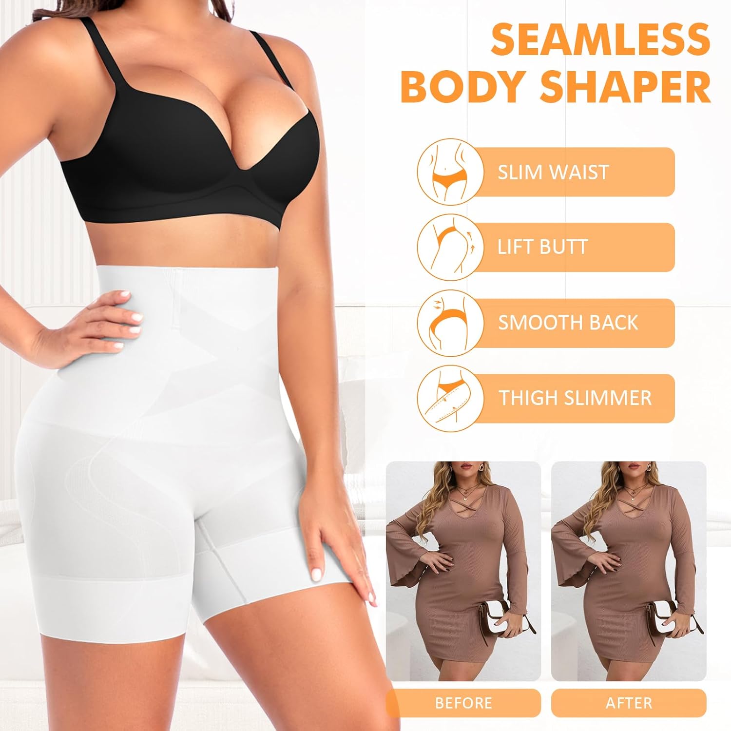Shapewear Shorts Tummy Control for Women High Waist Body Shaper Under Dress Shaping Shorts Underwear Girdle Panties - Image 5