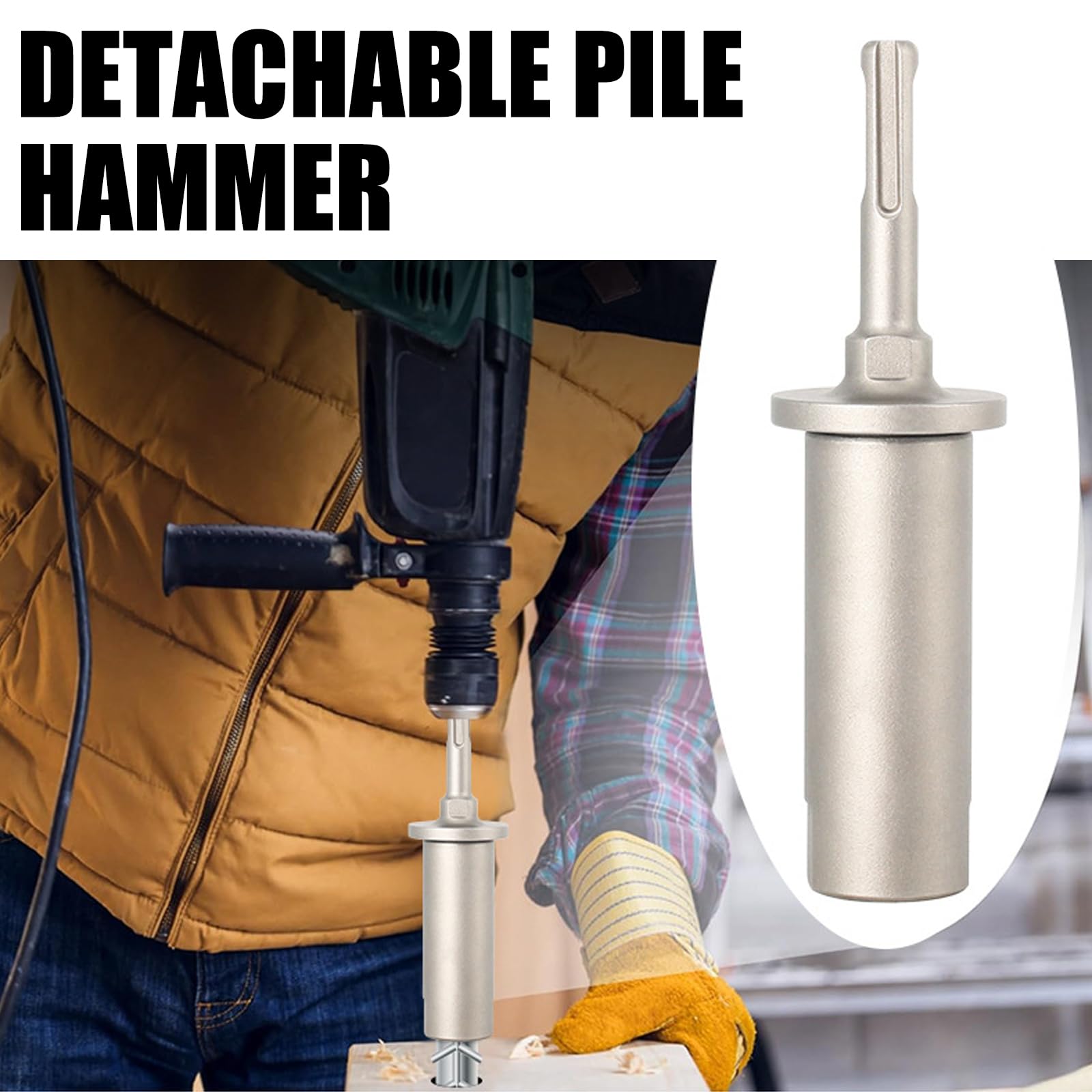 Grounding Rod Driver Adapter Suitable For Rebars Piling Electric Fence Installation 5/8inch & 3/4inch Rod Compatibility