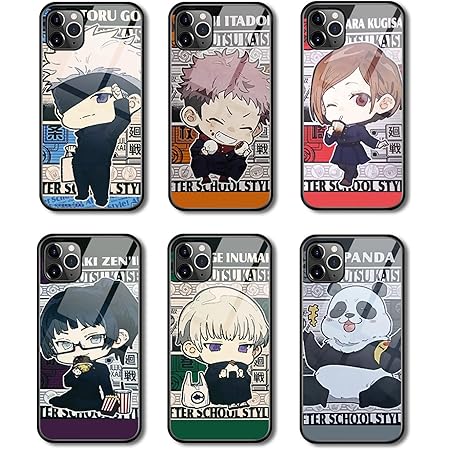 Amazon Co Jp 呪術廻戦 スマホケース Iphone 13用ケース 五条悟 狗巻棘 伏黒恵 虎杖悠仁 釘崎野薔薇 パンダ フォンケース 強化 ガラス ハードケース アニメカバー 携帯カバー スマホ ケース スマホカバー 綺麗 おしゃれ 擦り傷防止 レンズ保護 脱着簡単 多機種対応