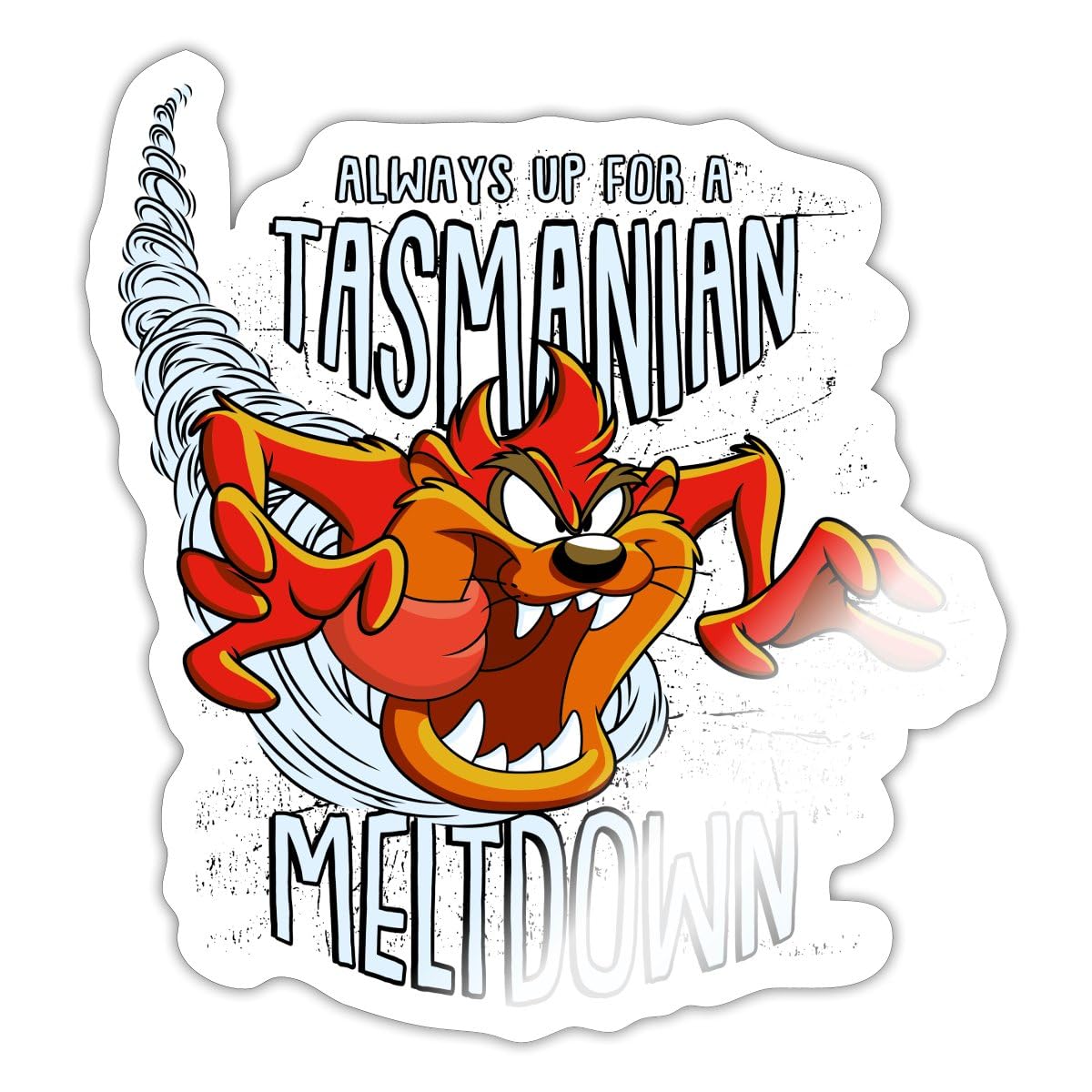 Looney Tunes Tasmanian Devil Meltdown Sticker Size S (10 x 10 cm)