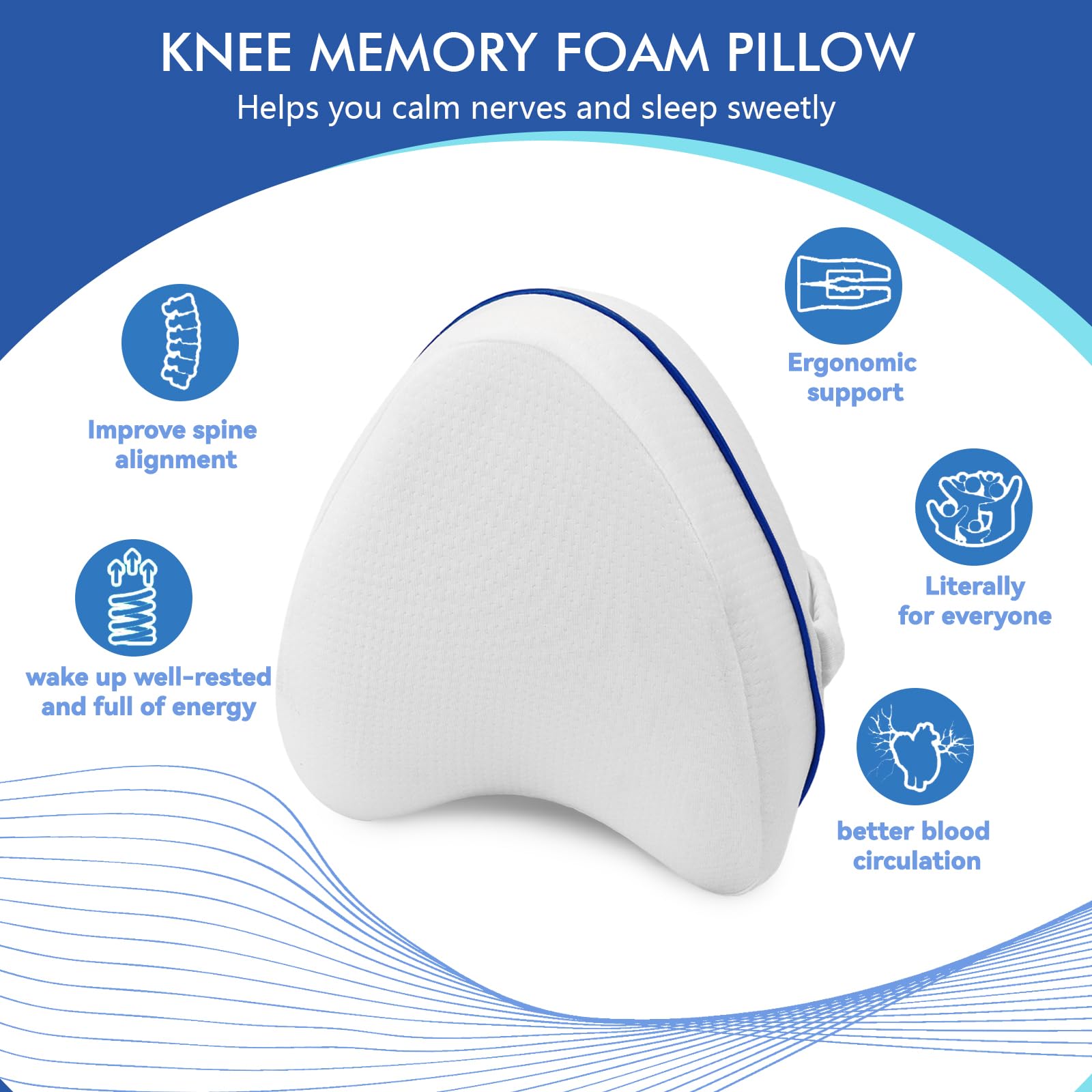 Cuscino Per Ginocchia Ortopedico - Memory Foam A Forma Di Cuore | Per Chi Dorme Di Lato - Foto 8