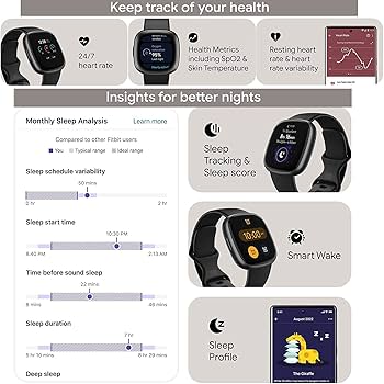 Amazon.com: Fitbit Versa 4 Health and Fitness Smart Watch
